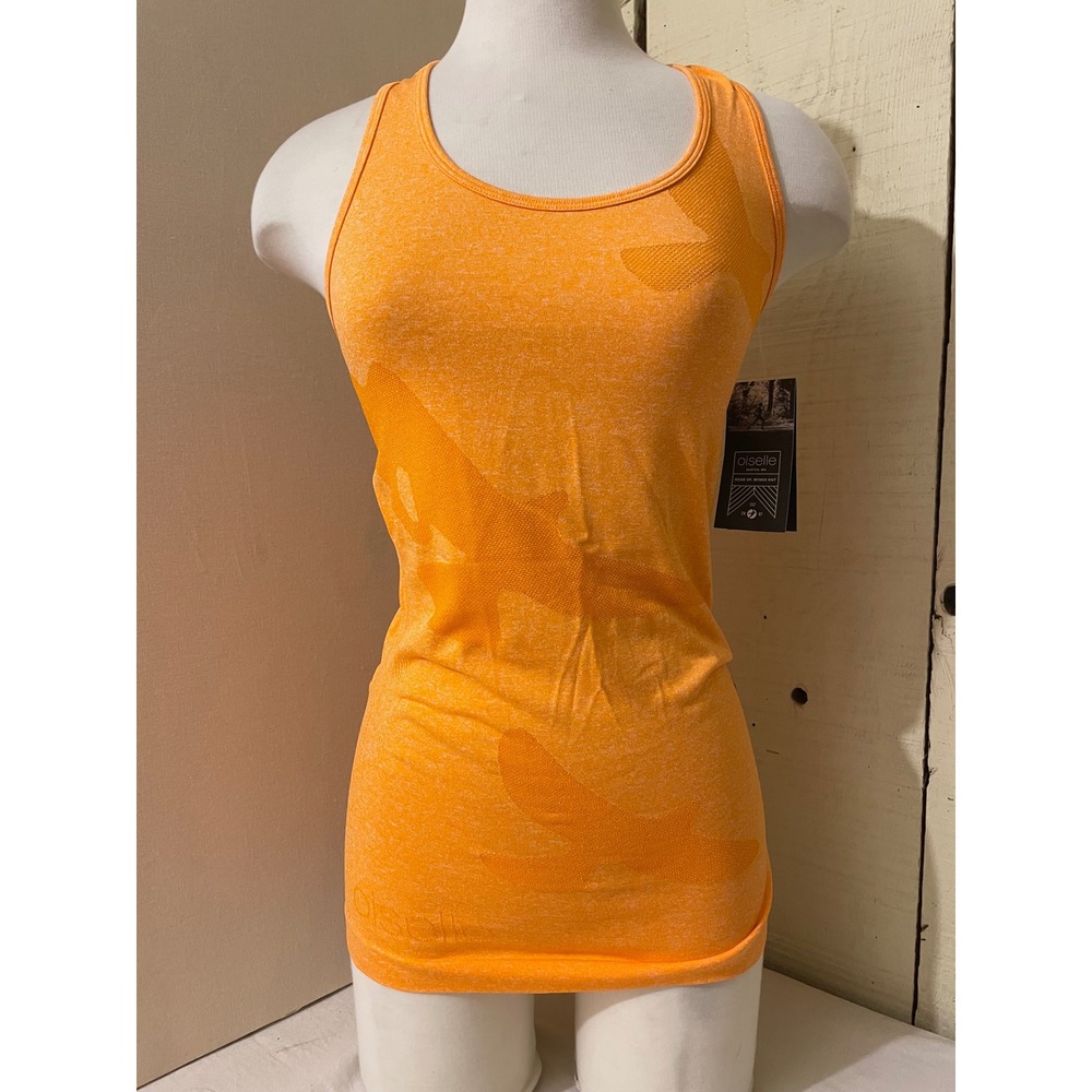 Oiselle Flyte Tank Womens‎ XS Clementine Orange Bird Racerback Running NWT